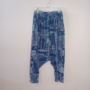 Free People Intimately Good Juju Jogger Harem Pants Blue Size L